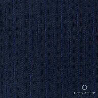 Костюмная ткань Marzoni 725 - 445 / 1400 — Тёмно-синий / Синий, в полоску, 100% шерсть