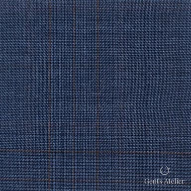 Костюмная ткань Marzoni 725 - 454 / 1300 — Синий / Бежевый, виндоупейн, 100% шерсть