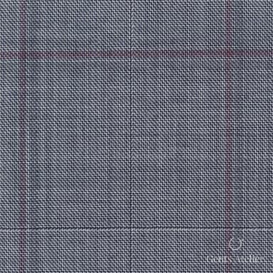 Костюмная ткань Marzoni 725 - 464 / 1300 — Серый / Бордовый, в клетку, 100% шерсть