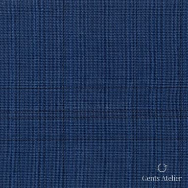 Костюмная ткань Marzoni 725 - 477 / 1300 — Синий/Тёмно-синий, виндоупейн, 100% шерсть