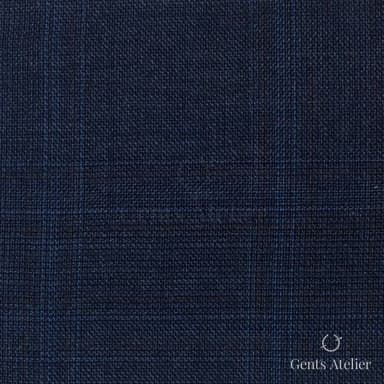 Костюмная ткань Marzoni 725 - 493 / 1500 — Тёмно-синий/Синий, виндоупейн, 100% шерсть