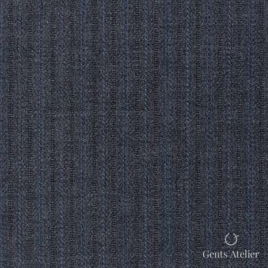 Костюмная ткань Marzoni 725 - 499 / 1500 — Серый / Синий, в полоску, 100% шерсть