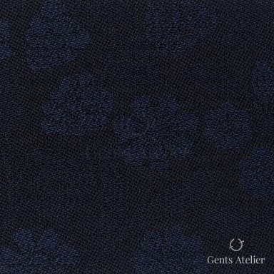 Костюмная ткань Marzoni 607 - 790 / 1000 — Тёмно-синий / Синий, узор, 100% шерсть