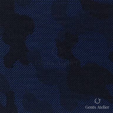 Костюмная ткань Marzoni 607 - 793 / 1000 — Синий, узор, 100% шерсть