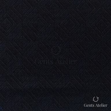 Костюмная ткань Marzoni 609 - 419 / 1000 — Тёмно-синий, узор, 100% шерсть