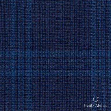Костюмная ткань Marzoni 600 - 287 / 900 — Синий / Зелёный, клетка, 100% шерсть