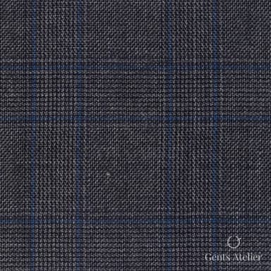 Костюмная ткань Marzoni 607 - 629 / 900 — Серый / Синий, гусиная лапка, 100% шерсть