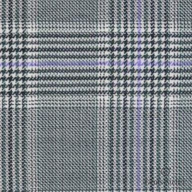 Костюмная ткань Marzoni 609 - 067 / 1000 — Зелёный / Light purple, гусиная лапка, 100% шерсть