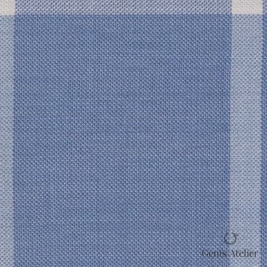 Костюмная ткань Marzoni 609 - 075 / 1000 — Голубой, оконная клетка, 100% шерсть