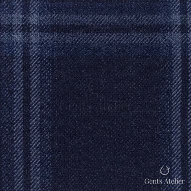 Костюмная ткань Marzoni 641 - 017 / 900 — Синий, оконная клетка, 100% шерсть