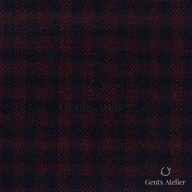 Костюмная ткань Marzoni 655 - 004 / 1200 — Красный / Синий, оконная клетка, 95% шерсть, 5% кашемир