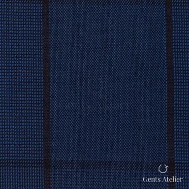 Костюмная ткань Marzoni 608 - 245 / 1500 — Синий, полоса, 100% шерсть