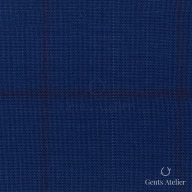 Костюмная ткань Marzoni 608 - 264 / 1500 — Тёмно-синий / Бордовый, полоса, 100% шерсть