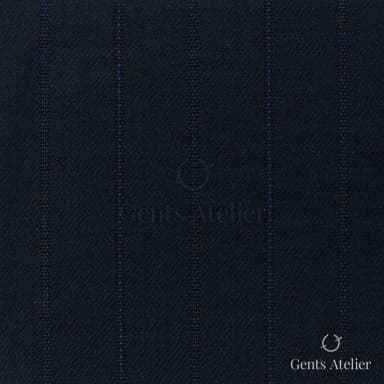 Костюмная ткань Marzoni 608 - 266 / 1500 — Тёмно-синий, полоса, 100% шерсть