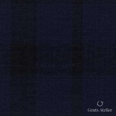 Костюмная ткань Marzoni 608 - 270 / 1500 — Тёмно-синий, однотонная, 100% шерсть