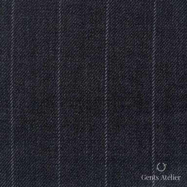 Костюмная ткань Marzoni 725 - 447 / 1400 — Антрацит / Белый, оконная клетка, 100% шерсть