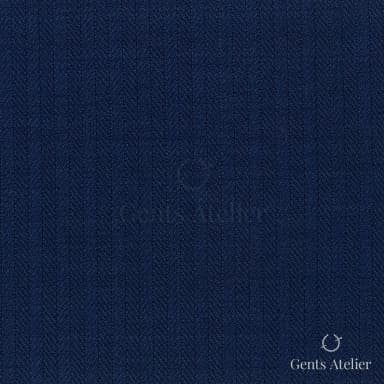 Костюмная ткань Marzoni 725 - 467 / 1400 — Синий, ёлочка, 100% шерсть