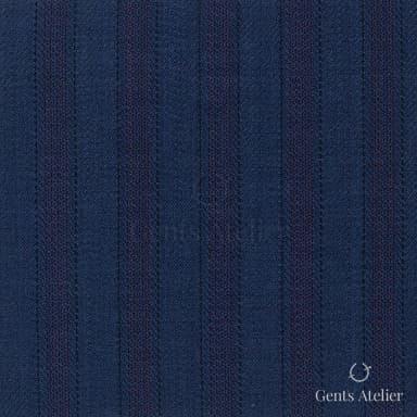Костюмная ткань Marzoni 725 - 470 / 1300 — Тёмно-синий / Бордовый, полоса, 100% шерсть