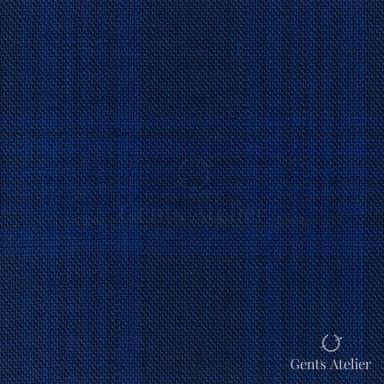 Костюмная ткань Marzoni 725 - 479 / 1300 — Тёмно-синий / Синий, полоса, 100% шерсть