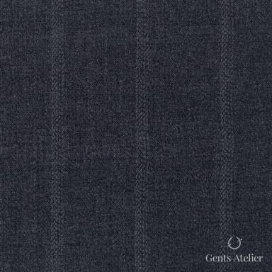 Костюмная ткань Marzoni 725 - 486 / 1500 — Антрацит / Серый, полоса, 100% шерсть