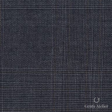 Костюмная ткань Marzoni 725 - 494 / 1500 — Серый / tan, оконная клетка, 100% шерсть