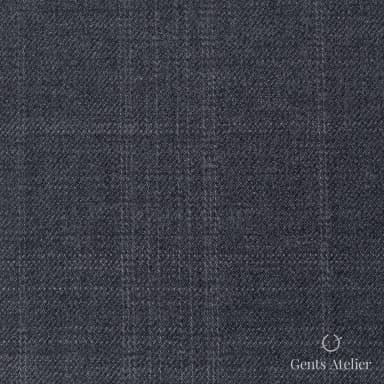 Костюмная ткань Marzoni 725 - 497 / 1500 — Серый / Белый, оконная клетка, 100% шерсть