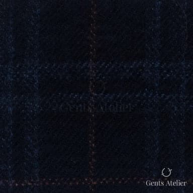 Костюмная ткань Marzoni 651 - 001 / 1200 — Тёмно-синий / Бежевый, виндоупейн, 90% шерсть, 10% Cashmere