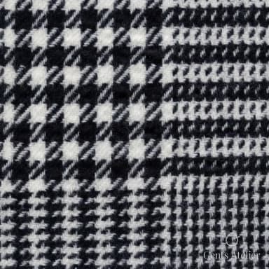 Костюмная ткань Marzoni 651 - 594 / 1500 — Чёрный / Белый, гусиная лапка, 90% шерсть, 10% Cashmere