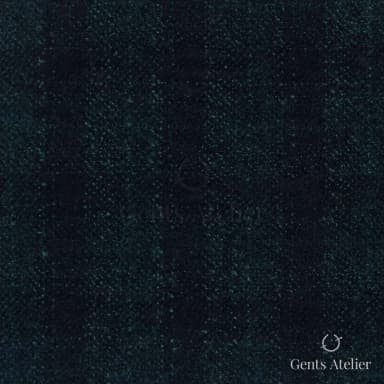 Костюмная ткань Marzoni 651 - 656 / 1200 — Тёмно-синий / Зелёный, меланж, 100% шерсть