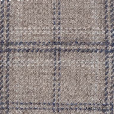 Костюмная ткань Marzoni 651 - 688 / 1500 — Бежевый / Синий, виндоупейн, 90% шерсть, 10% Cashmere