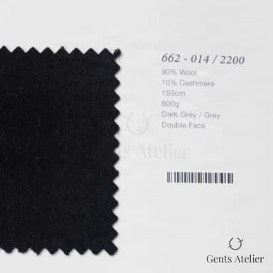 Костюмная ткань Marzoni 662 - 018 / 2200 — Тёмно-серый, в полоску, 90% шерсть, 10% Cashmere