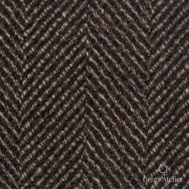 Костюмная ткань Marzoni 662 - 024 / 2200 — Коричневый, ёлочка, 90% шерсть / 10% Cashmere