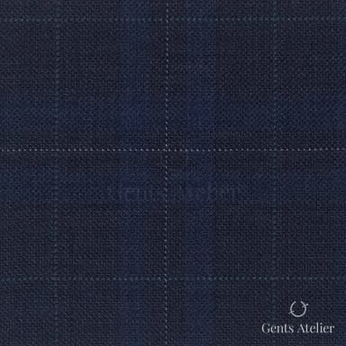 Костюмная ткань Marzoni 607 - 861 / 1000 — Синий / Зелёный, виндоупейн, 100% шерсть