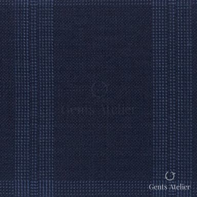 Костюмная ткань Marzoni 609 - 669 / 900 — Тёмно-синий, виндоупейн, 100% шерсть
