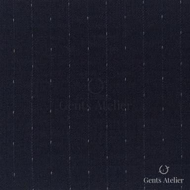 Костюмная ткань Marzoni 609 - 689 / 900 — Тёмно-синий, в полоску, 100% шерсть