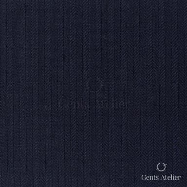 Костюмная ткань Marzoni 609 - 769 / 1000 — Тёмно-синий, ёлочка, 100% шерсть