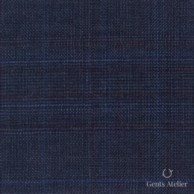 Костюмная ткань Marzoni 609 - 877 / 1000 — Тёмно-синий / Синий, виндоупейн, 100% шерсть