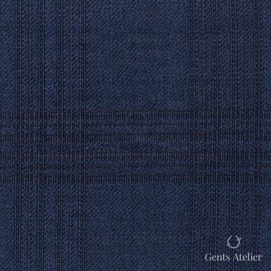 Костюмная ткань Marzoni 609 - 880 / 1000 — Синий / Чёрный, меланж, 100% шерсть
