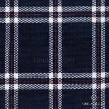 Костюмная ткань Marzoni 605 - 678 / 600 — Тёмно-синий / Красный, в клетку, 96% Cotton, 3% Polyamide, 1% Elastane