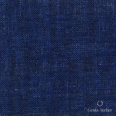 Костюмная ткань Marzoni 613 - 513 / 700 — Тёмно-синий, однотонная, 100% Linen