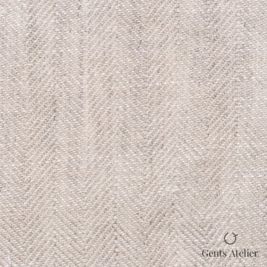 Костюмная ткань Marzoni 613 - 548 / 900 — Бежевый, ёлочка, 100% Linen
