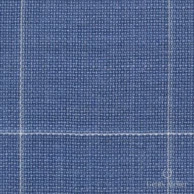 Костюмная ткань Marzoni 631 - 065 / 900 — Голубой / Белый, виндоупейн, 100% шерсть