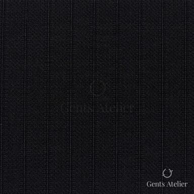 Костюмная ткань Marzoni 601 - 167 / 1100 — Чёрный, в полоску, 80% шерсть, 20% Silk