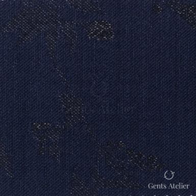 Костюмная ткань Marzoni 609 - 388 / 1500 — Тёмно-синий, жаккард, 89% шерсть 6% Polyester 5% Polyamide