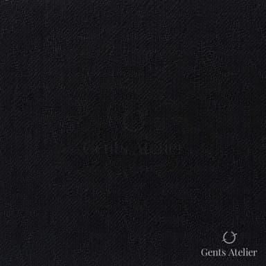 Костюмная ткань Marzoni 609 - 455 / 900 — Чёрный, однотонная, 100% шерсть