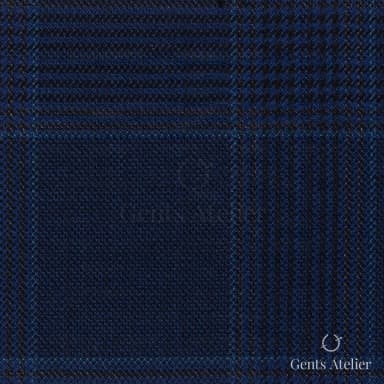 Костюмная ткань Marzoni 628 - 702 / 1200 — Тёмно-синий / Синий, виндоупейн, 92% шерсть, 8% Cashmere