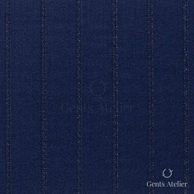 Костюмная ткань Marzoni 651 - 836 / 1200 — Синий, в полоску, 100% шерсть