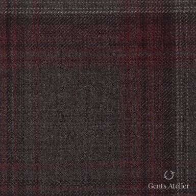 Костюмная ткань Marzoni 600 - 513 / 1000 — Коричневый / Красный, виндоупейн, 100% шерсть