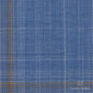 Костюмная ткань Marzoni 600 - 535 / 1000 — Синий / Коричневый, виндоупейн, 100% шерсть
