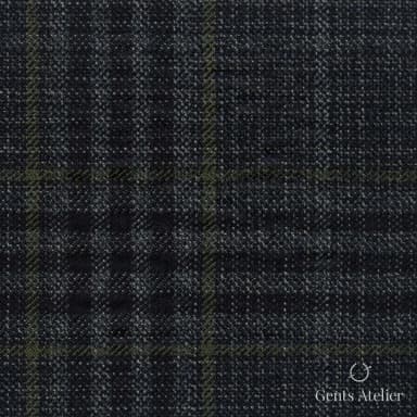 Костюмная ткань Marzoni 600 - 561 / 1000 — Тёмно-серый / Оливковый, ёлочка, 100% шерсть